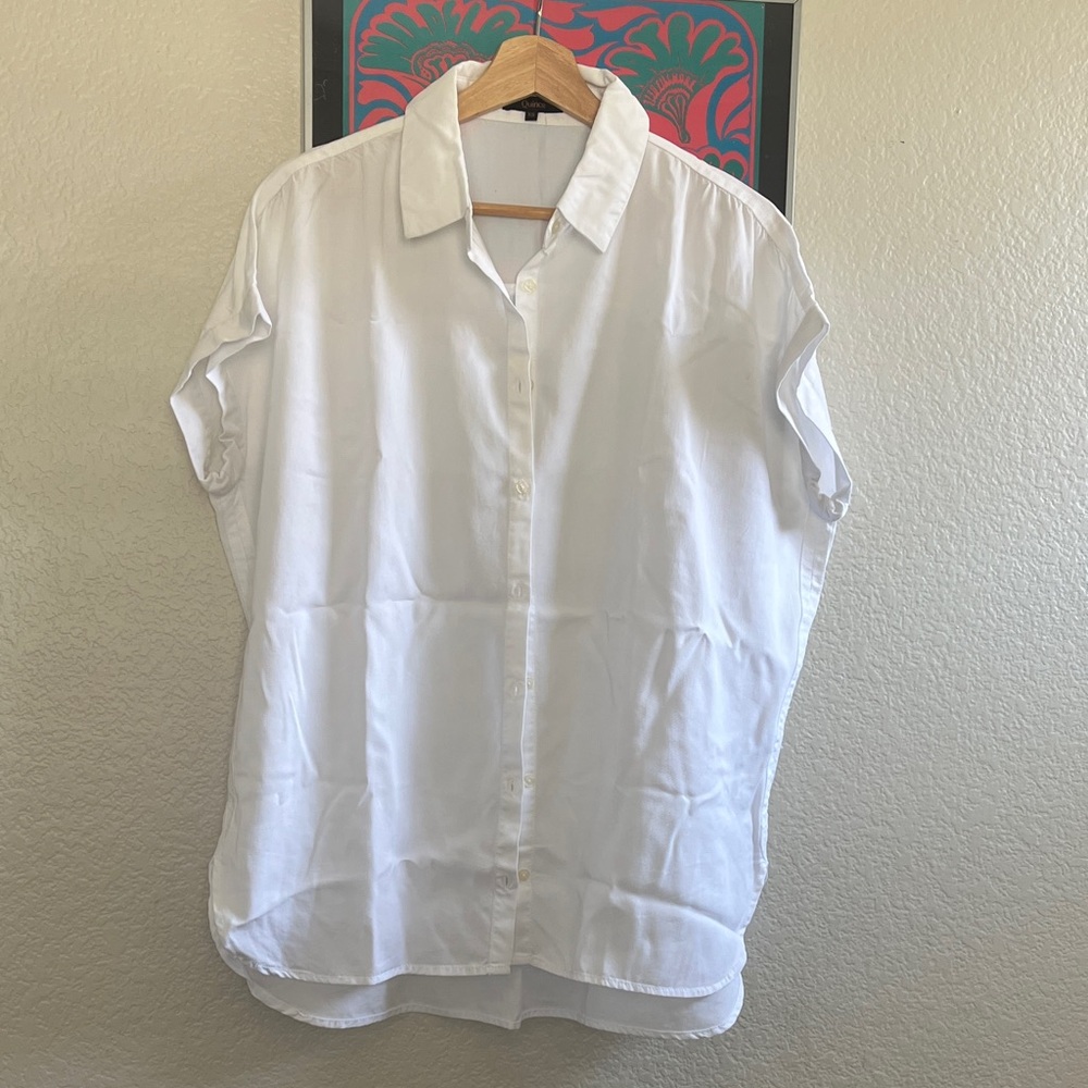 Quince Tencel camp shirt in white